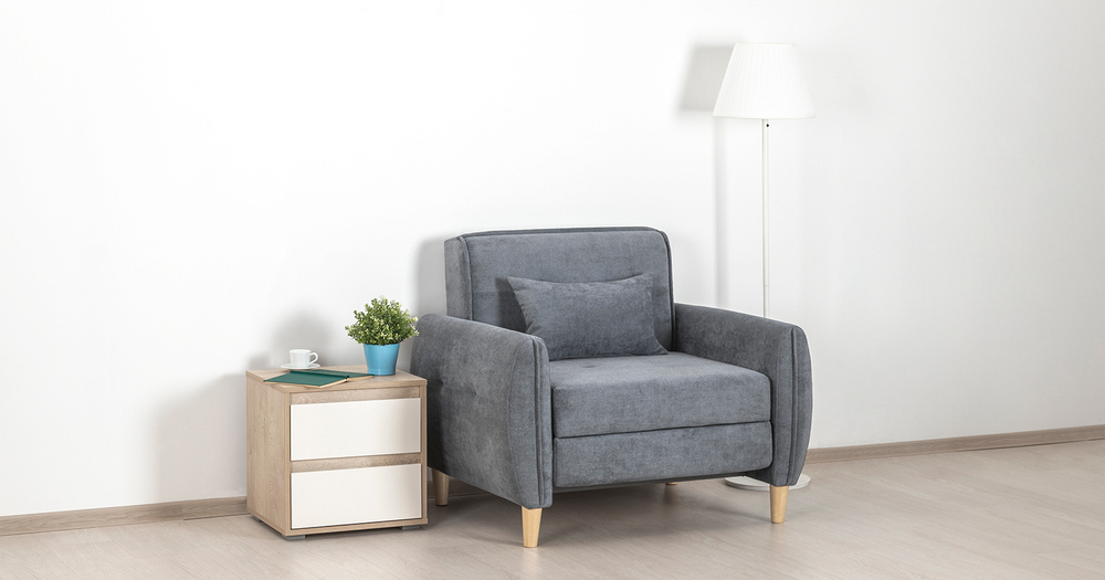 Кресло еврокнижка Анита, Серое