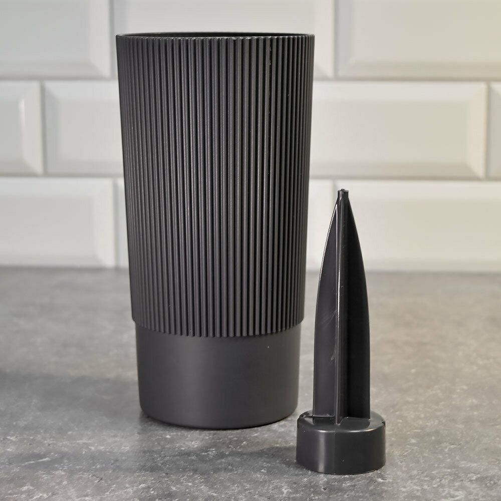 Ваза для цветов под срезку 20см с колышком "Версаль", графитовый