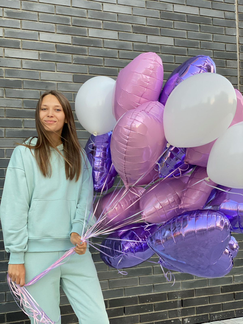 Сет №700 20 (15 сердец и 5 латексных шаров)