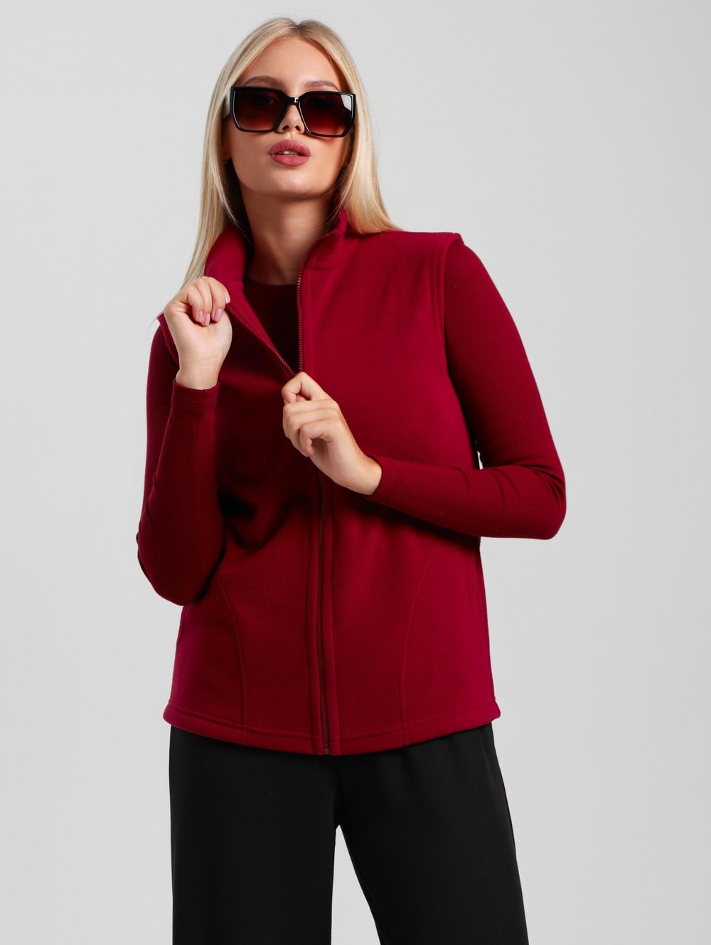 Толстовка (жилетка) Орбита Виотекс ВИШНЁВЫЙ