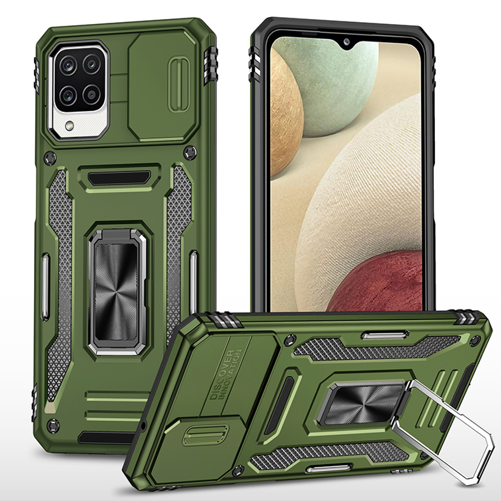 Чехол Safe Case с кольцом и защитой камеры для Samsung Galaxy A22