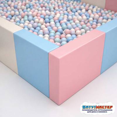 Игровой бассейн с шариками для детского центра «Пастелька», 5×5×1 м