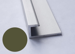 Алюминиевый С-образный профиль для малых толщин блест. бронза UN