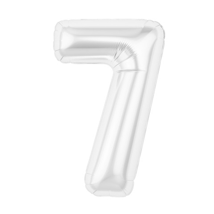 Р Цифра 7 Slim Белый блеск (40''/102 см)