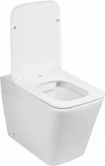 Комплект унитаза WeltWasser AMBERG 404 + GELBACH 002 GL-WT + AMBERG RD-CR белый глянцевый, безободковый, с крышкой микролифт, с бачком скрытого монтажа и кнопкой хром глянцевый