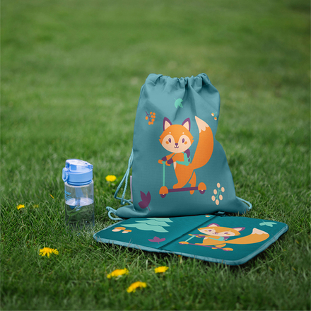 Мешок в садик 33х40, Лисенок (зеленый)