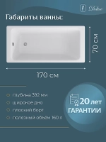 Ванна чугунная Delice Parallel Comfort DLR220505 170х70 белая