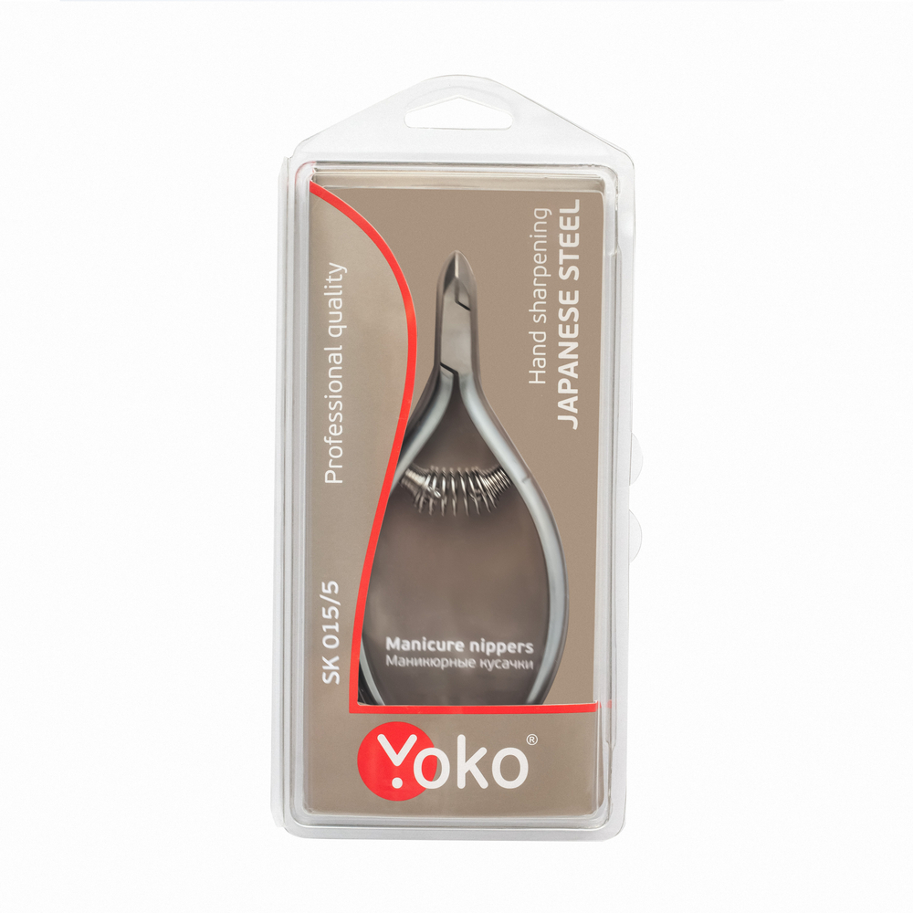 Yoko Кусачки SK 015-5 для кутикулы серия Premium со спиральной пружиной и лезвием, 5,5 мм