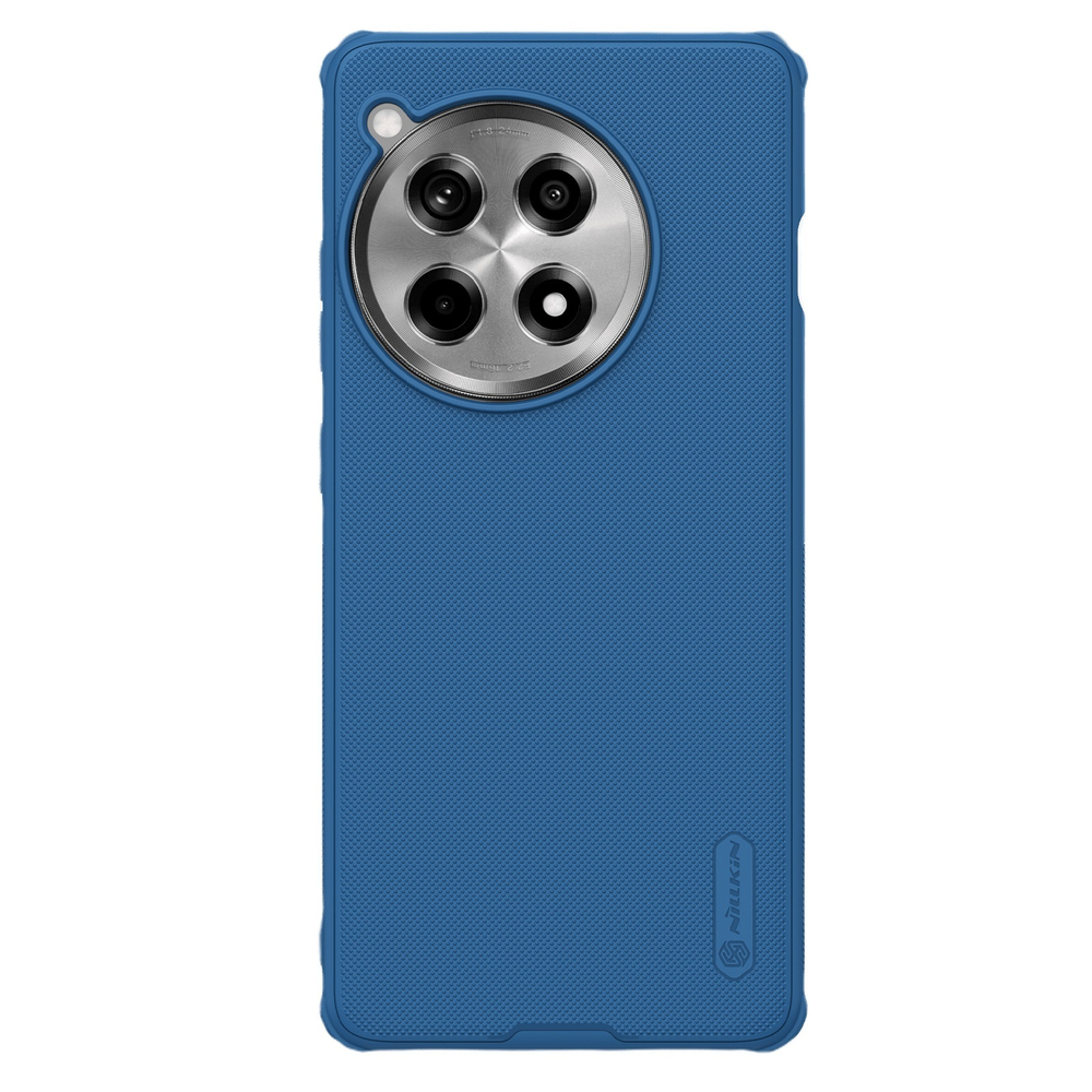 Усиленный чехол синего цвета от Nillkin для смартфона OnePlus 12R и Ace 3, серия Super Frosted Shield Pro