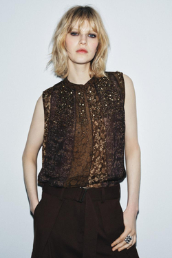 ZARA ТОП В СТИЛЕ ПЭЧВОРК — ZW COLLECTION, РАЗНОЦВЕТНЫЙ