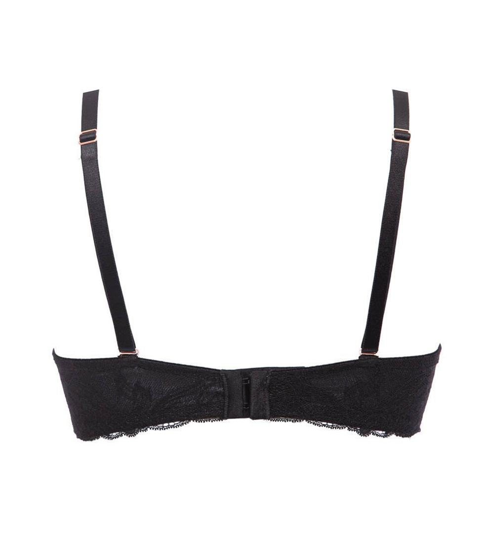 Черный бюстгальтер Sublime с чашками +size на тонком поролоне (Размер: 95F) (Цвет: черный)