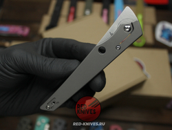 Нож Spyderco COBOL Titanium - рукоять титан, клинок сатин