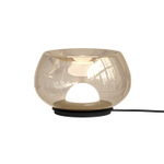 Настольная лампа FLOA, 12 Вт, 3000К, ?220 мм, металл, стекло, черный, янтарный