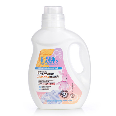 Гель для стирки детских вещей, Pure Water, 1 л