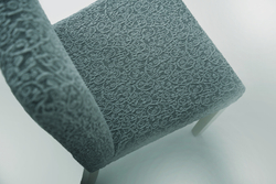 Чехол на стул без оборки Жаккард, цвет Серый, Набор 6 шт.