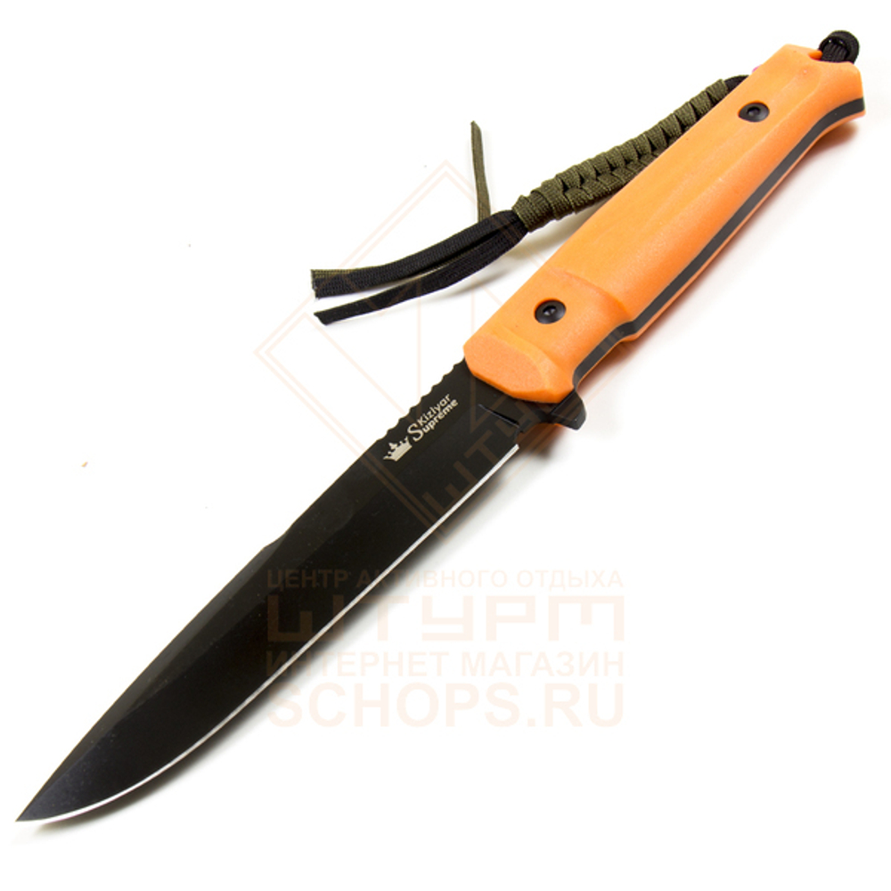 Нож Kizlyar Supreme Delta AUS-8 кратон, Orange/Black