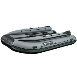 Лодка пвх riverboats (ривербот) rb - 430 (нднд) с фальшбортом (цвет: серый/чёрный)