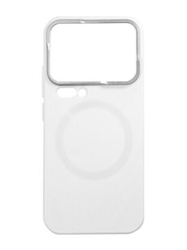 Защитный чехол для Xiaomi 17 Pro Max белый с красной рамкой (White-Red)