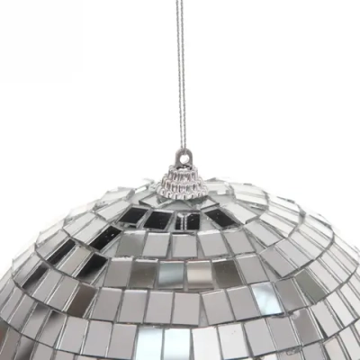 Новогодний шар 15 см «Shining Disco», Серебро