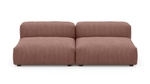 Сдвоенная дополнительная секция Фиджи (большая) Cilium Coral 210*116*62 см, Розовый Вельвет Нераскладной Фиеста