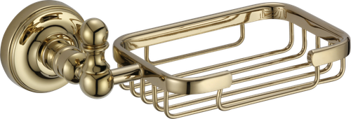 31022-E Мыльница настенная решётка (ЗОЛОТО) GANZER (20/1шт)