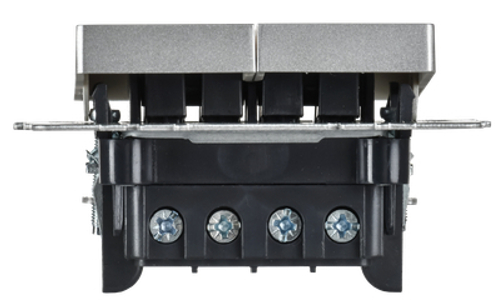 BRITE Выключатель 2-клавишный перекрестный 10А ВС10-2-3-БрА алюминий IEK