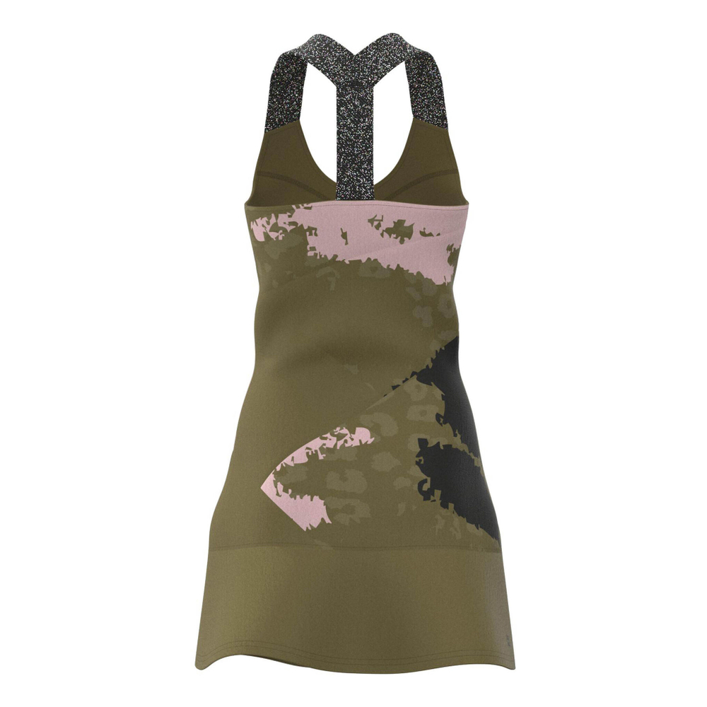 Женская теннисное платье BIDI BADU Pure Wild 2in1 Dress Women - Olive, Multicoloured