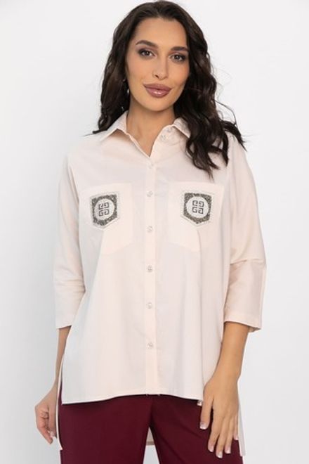 Рубашка с карманами Аристократка (бежевая) Б14357-10М LT Collection