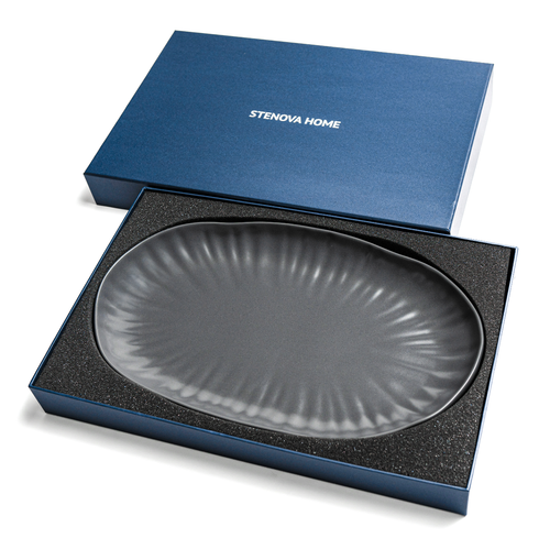 Блюдо сервировочное Lotus (черный)