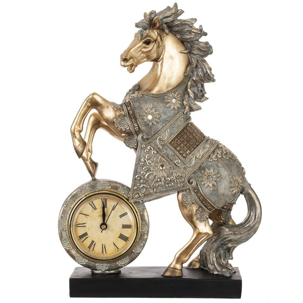 GAEM Фигурка декоративная "Лошадь" с часами (AAx1,н.п.), L23 W7 H33 см