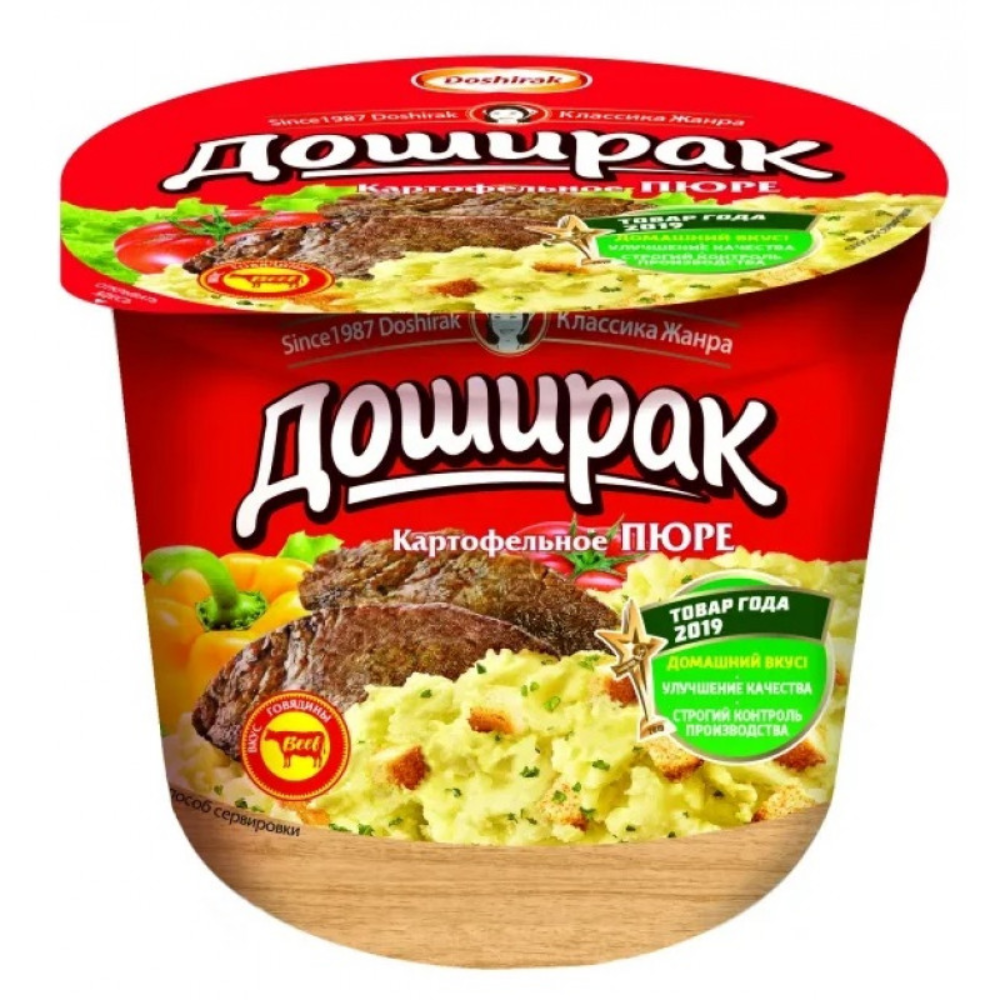 Пюре картофельное Доширак со вкусом говядины 40 гр