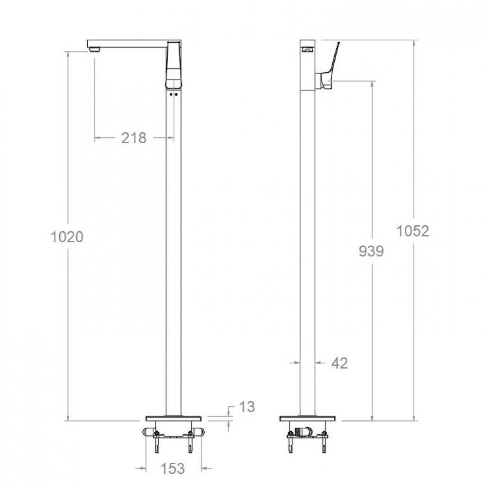 Напольный смеситель для раковины PRISMA 427602