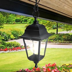 Садово-парковый светильник ЭРА НСУ 04-60-001 черный 4 гранный подвесной IP44 Е27 max60Вт | Садово-парковые светильники