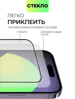 Набор матовых стекол BROSCORP для Apple iPhone 14 Pro оптом (арт. IP14PRO-FSP-GLASS-MATTE-SET2)