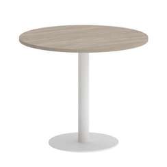 Onix Direct Стол круглый O.SPRG-1 Дуб Аттик/Металл Белый 900*900*750