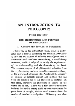 Introduction to philosophy | Jerusalem Wilhelm