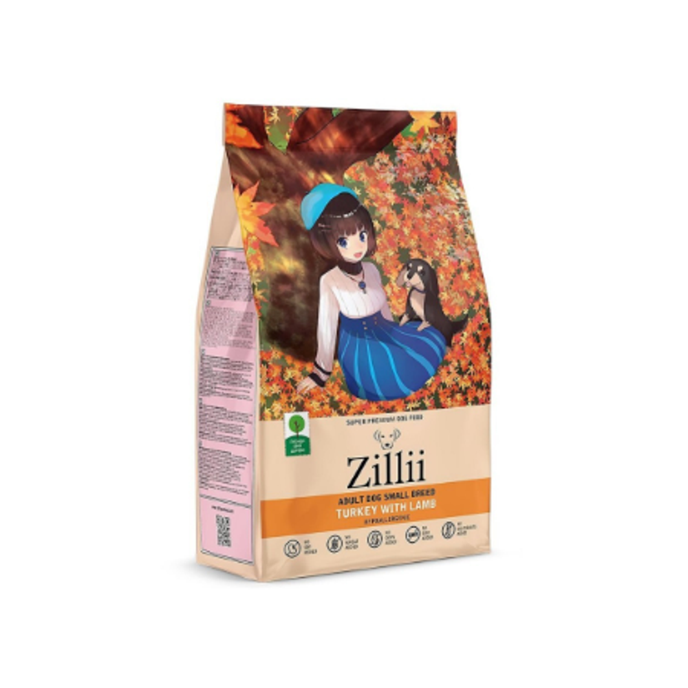 Сухой корм для собак ZILLII (Зилли) Dog Adult Small Breed 0,8кг индейка и ягненок сухой для собак мелких пород