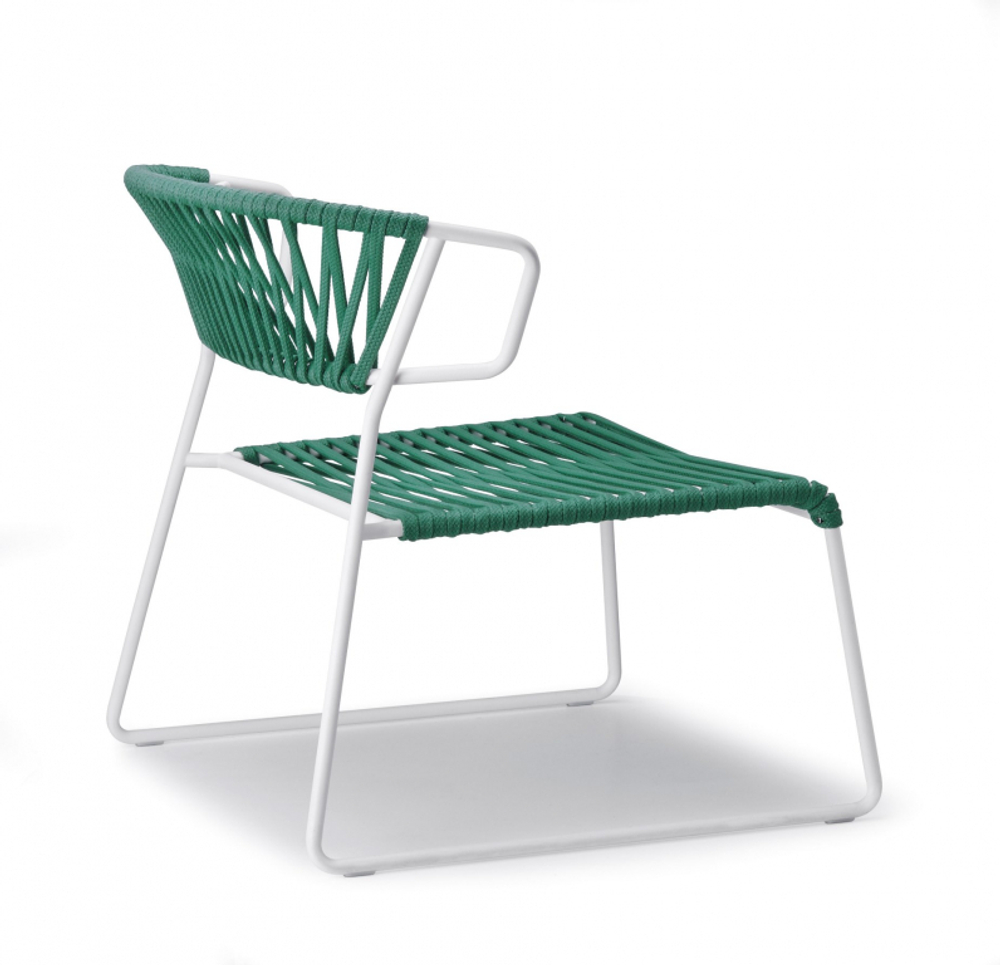Кресло лаунж плетеное Scab Design Lisa Lounge Filo, лен, ментоловый