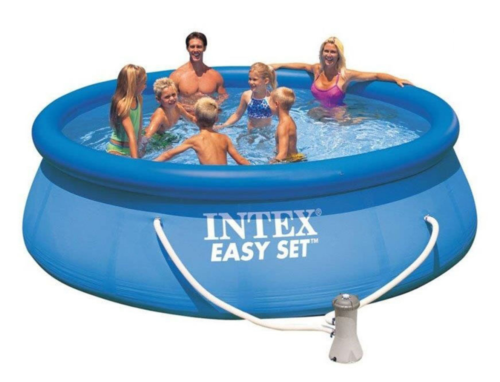 Бассейн с надувным бортом Intex Easy Set 5621 л фильтр-насосом 2006 л/ч