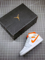 AIR JORDAN 1 MID STARFISH WHITE/STARFISH/PURE PLATINUM/SAIL