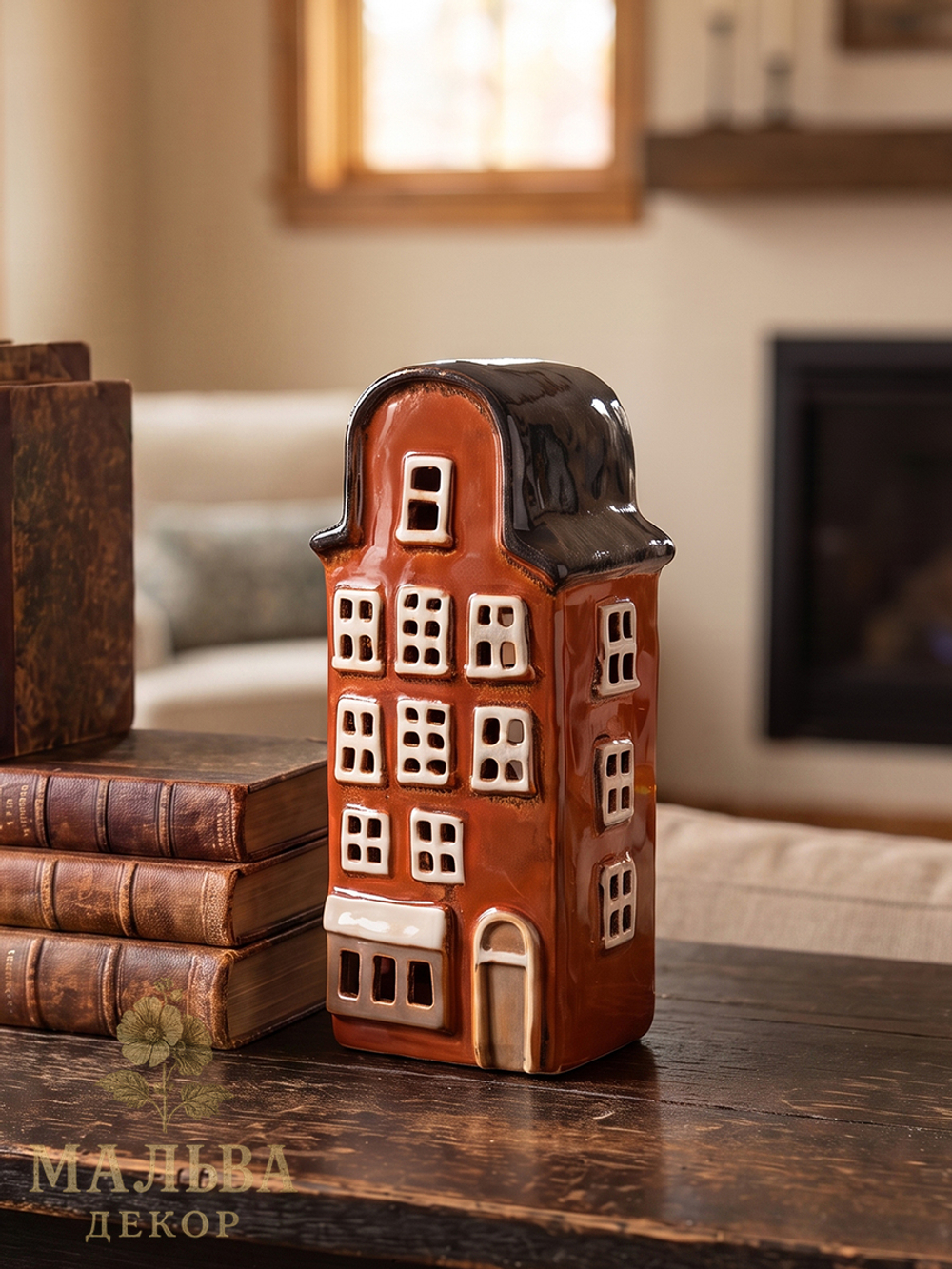 Подсвечник "Голландский домик" 12x9x25 см от Clayre & Eef