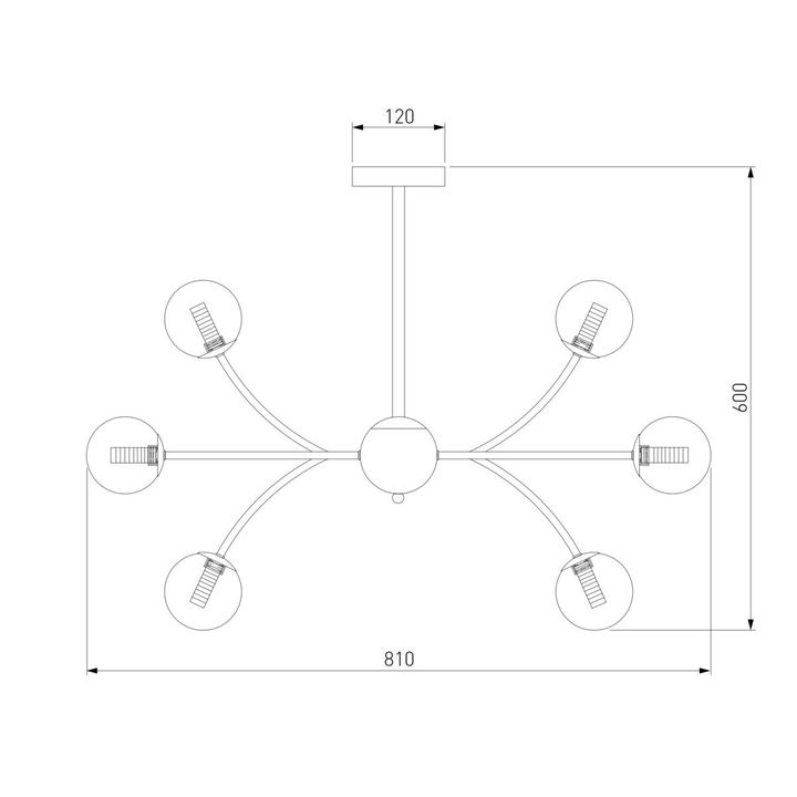 Подвесная люстра Eurosvet Astro 30179 хром