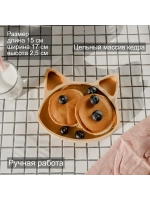 Деревянная менажница "Лиса" из кедра