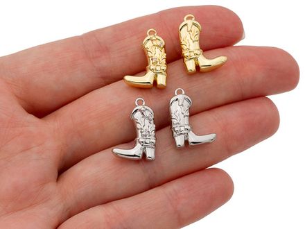 Подвеска "Сапог-Казаки" 17,5мм, со стразами