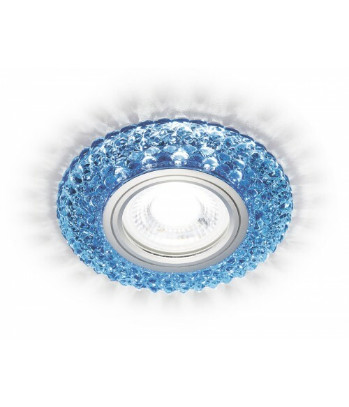Встраиваемый точечный светильник со светодиодной лентой S291 BL/WH хром/голубой MR16+3W(LED WHITE 4200K)