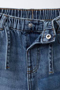 ZARA ДЖИНСЫ WIDE LEG НА ШНУРКЕ, СИНИЙ