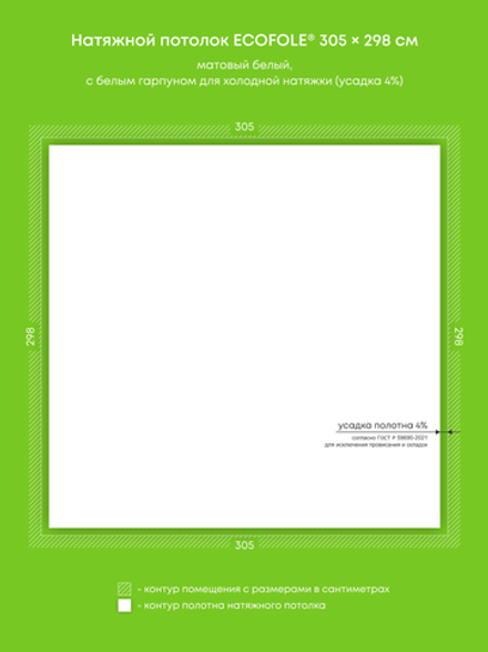 Натяжные потолки 9.1 м2, 4.1 м2