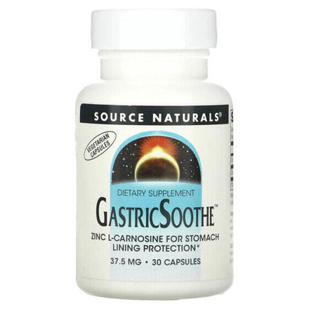 Цинк Source Naturals, GastricSoothe, 37,5 мг, 30 капсул