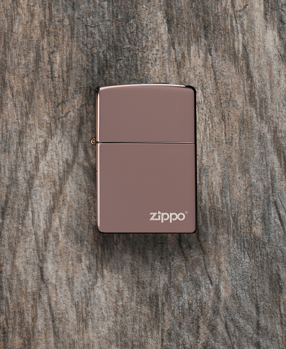 Зажигалка розовая High Polish Rose Gold ZIPPO 49190ZL