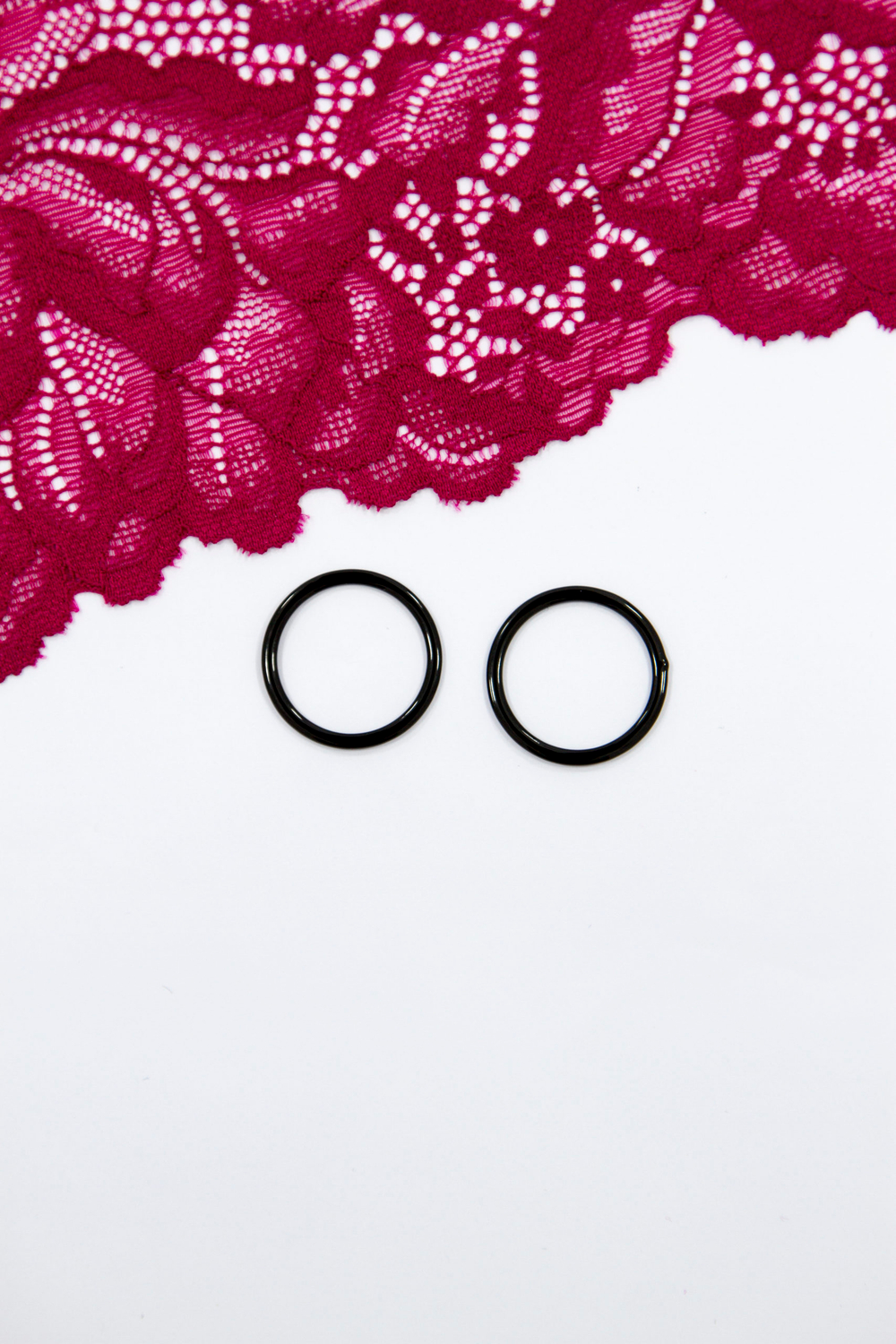 Кольцо, регулятор, крючок для бюстгальтера чёрный 0,6-2 см